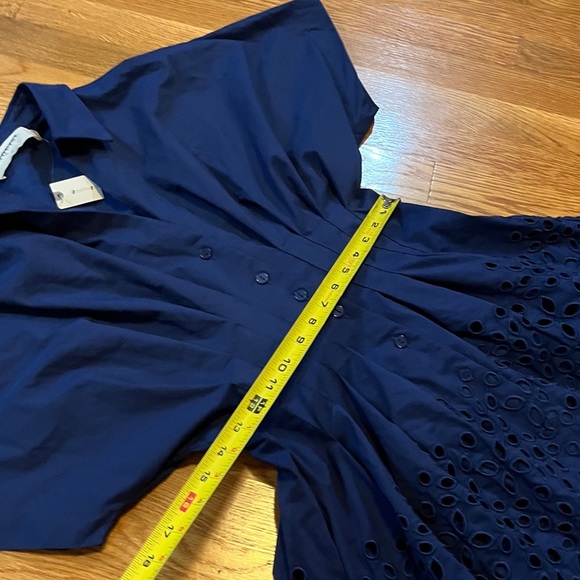 Anthropologie x Exquise The Tobie Button-Front Pleated Mini Shirt Dress XS NWT - Picture 9 of 12